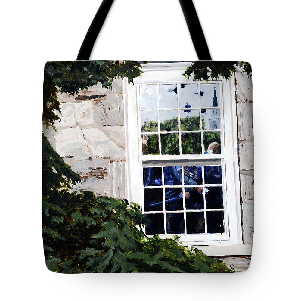 Vermont Tote Bag featuring the painting Commencement Roads by Craig Morris