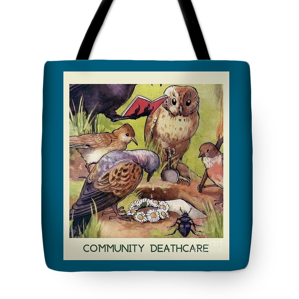 Community Deathcare Tote Bag featuring the digital art Community deathcare by Nicola Finch