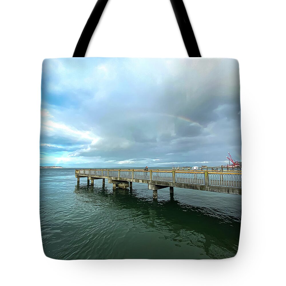 Rainbow Tote Bag featuring the photograph Complete Rainbow by Anamar Pictures