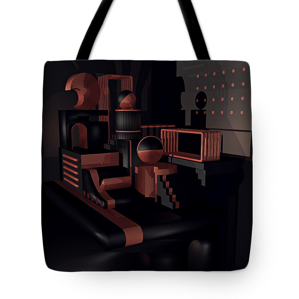 Digital Tote Bag featuring the photograph Composition 029 polished copper by Andrei SKY