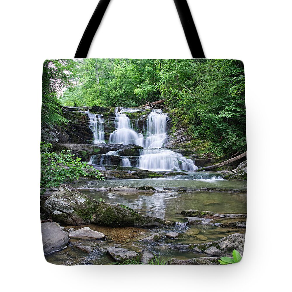 Conasauga Falls Tote Bag featuring the photograph Conasauga Waterfall 17 by Phil Perkins