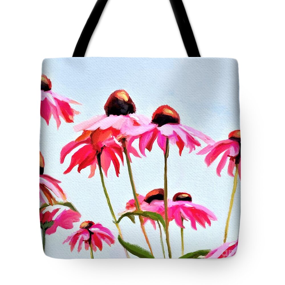 Bradley Tote Bag featuring the painting Coneflower Field by Tammy Lee Bradley