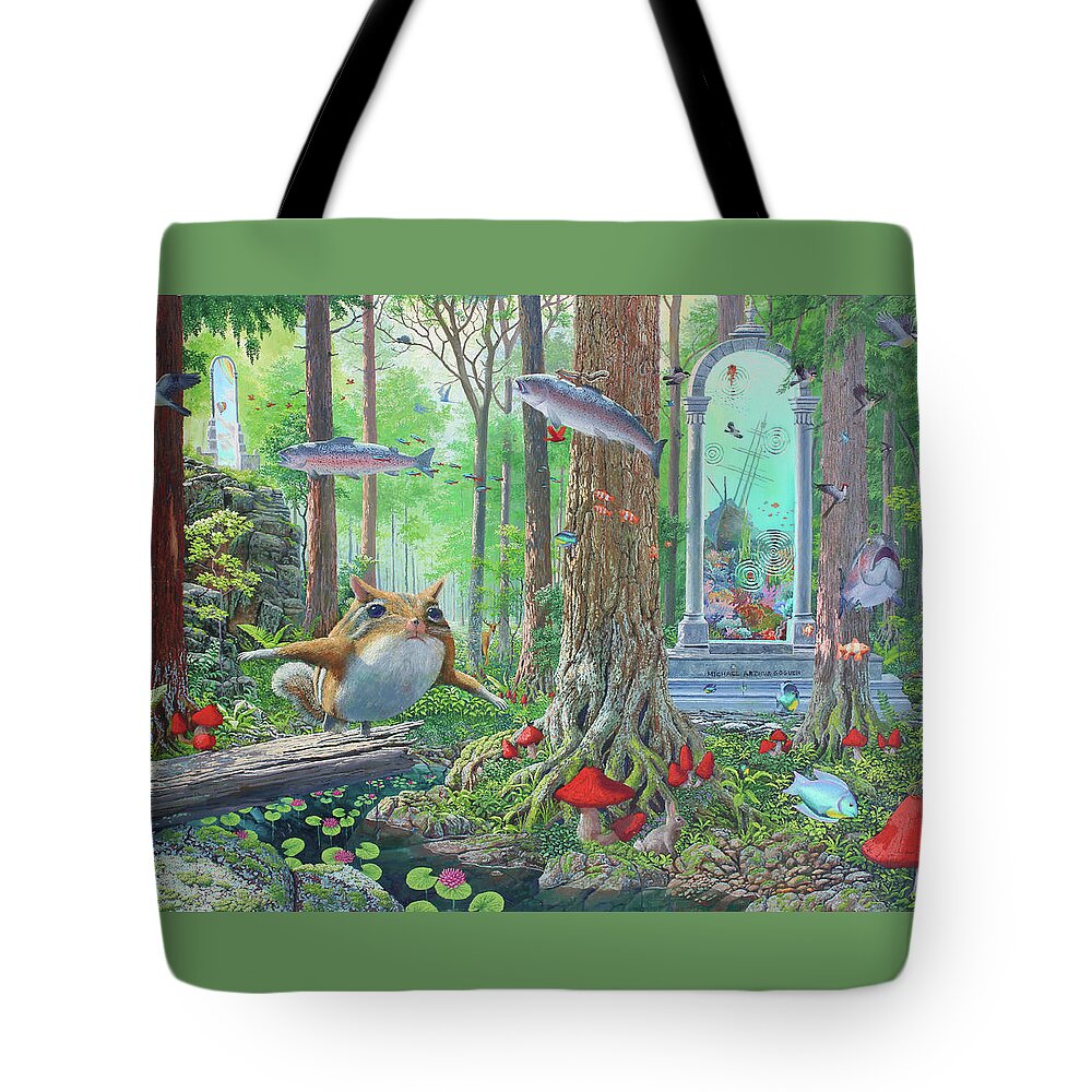 Portal Tote Bag featuring the painting Confusion by Michael Goguen