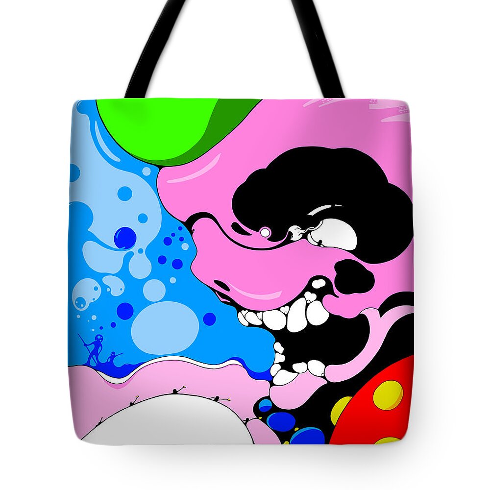 Pirate Tote Bag featuring the digital art Cons Piracy by Craig Tilley