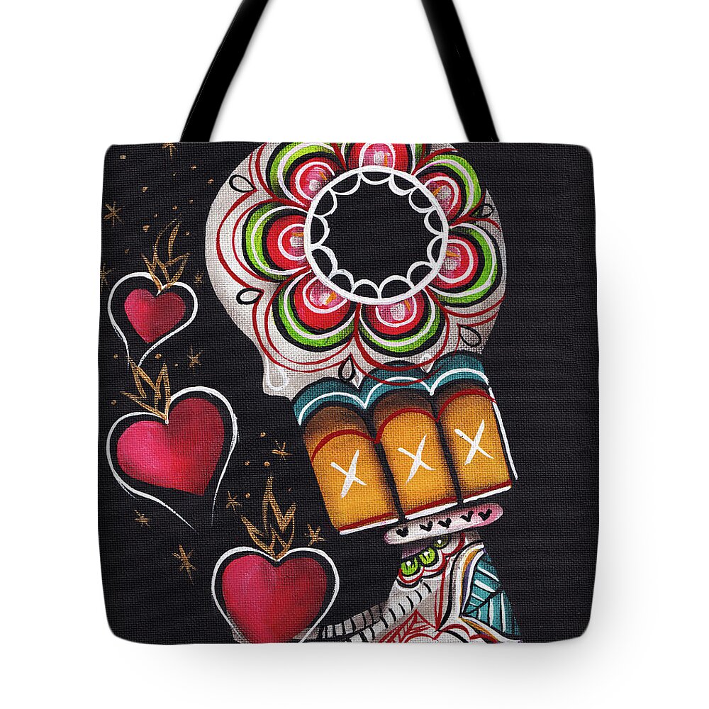 Day Of The Dead Tote Bag featuring the painting Consecrated by Abril Andrade