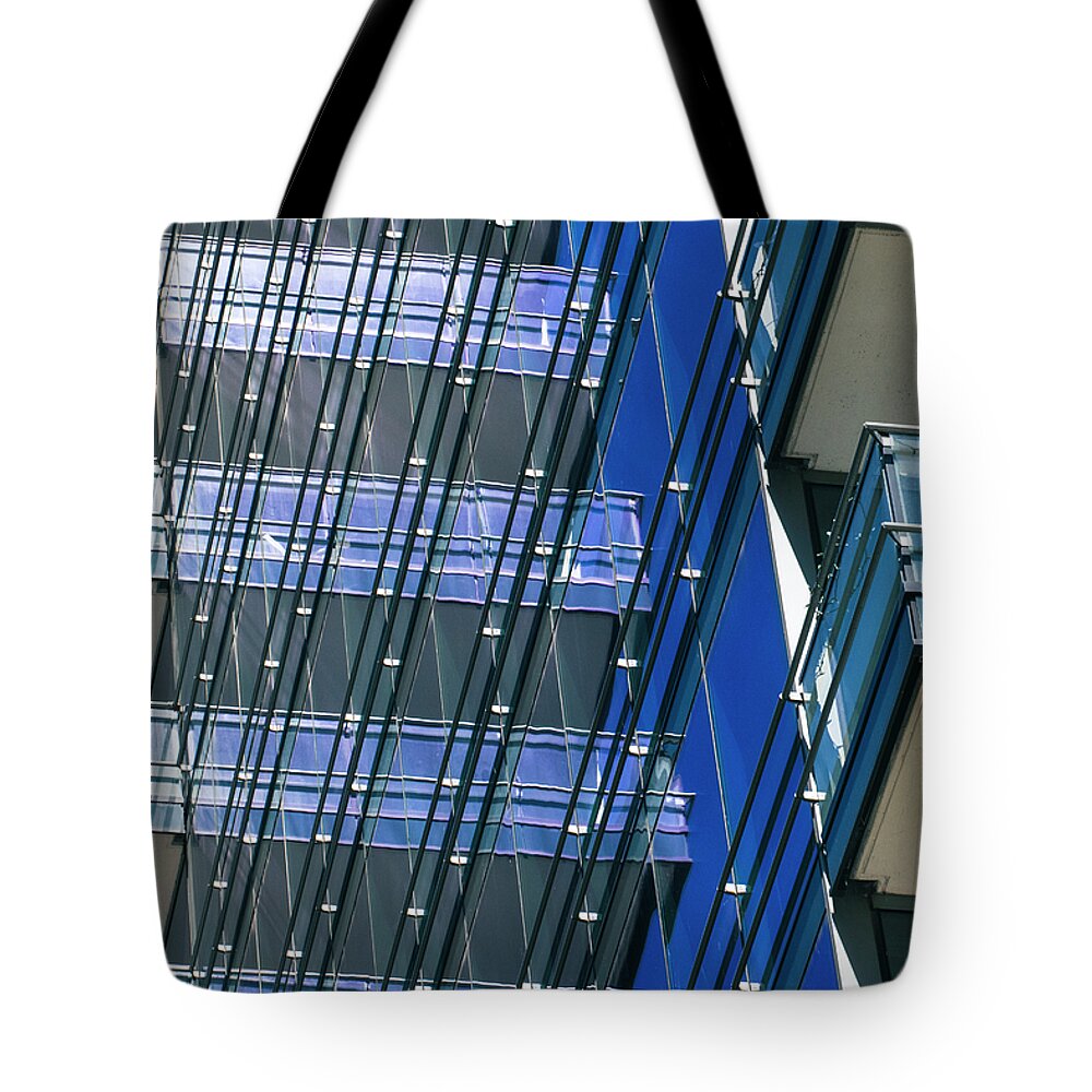 Abstract Tote Bag featuring the photograph Construction Illusion by Christi Kraft
