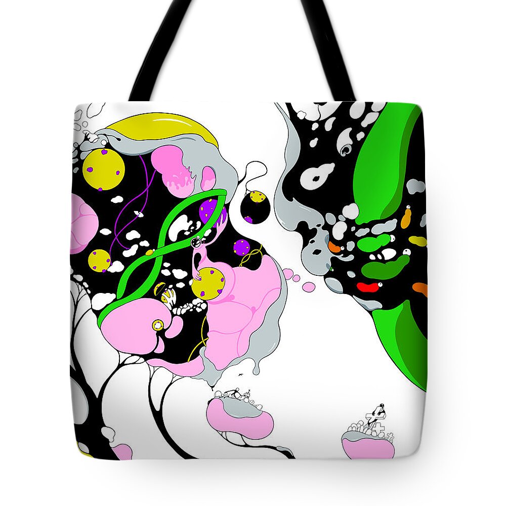 Pandemic Tote Bag featuring the drawing Contamination by Craig Tilley