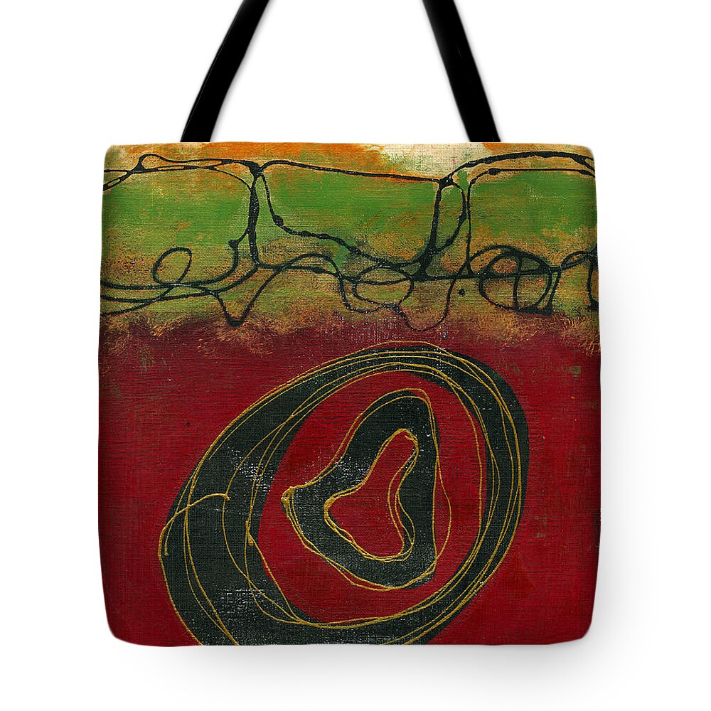 Acrylic Tote Bag featuring the painting Continuum 2 by Judi Lynn