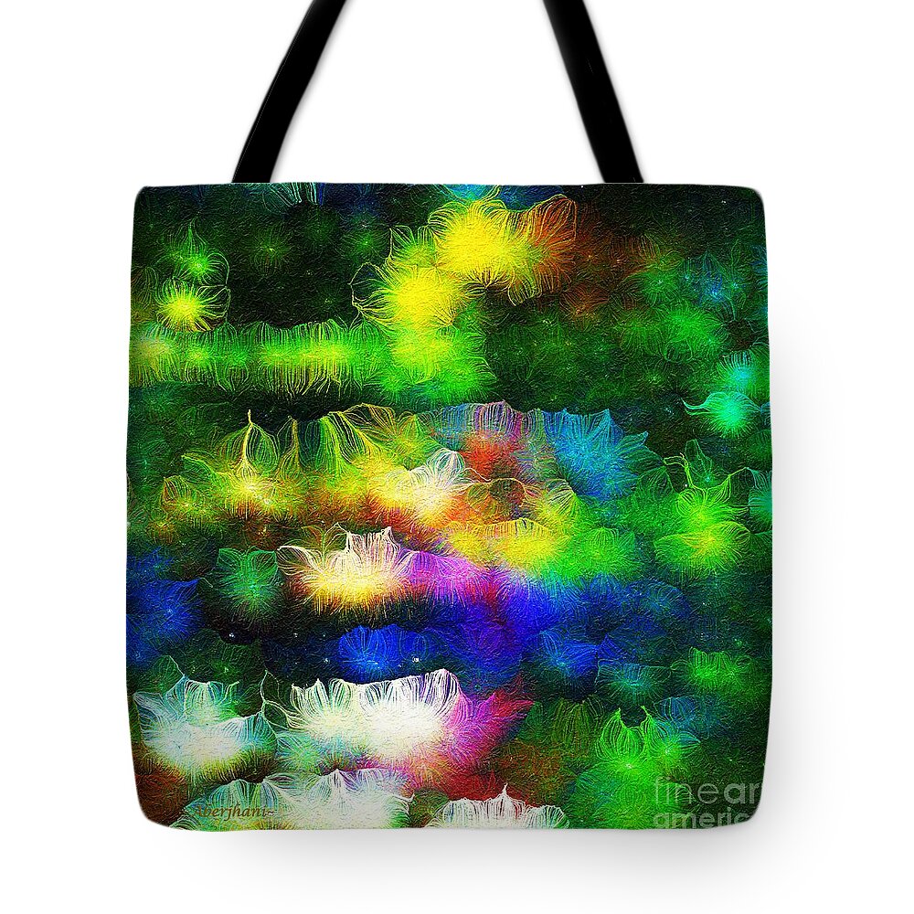 Book Art Tote Bag featuring the digital art Converging Grace Number 2 without Text by Aberjhani