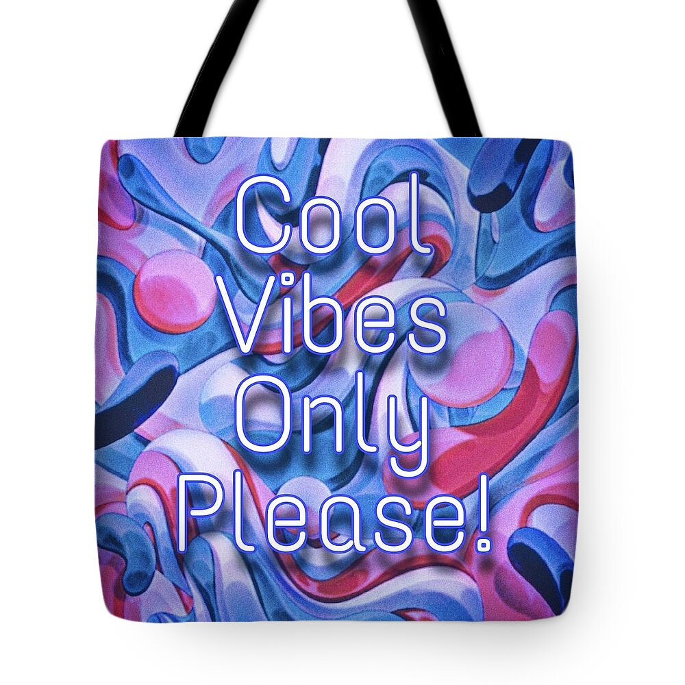 Digital Tote Bag featuring the digital art Cool Vibes by Meghan Elizabeth