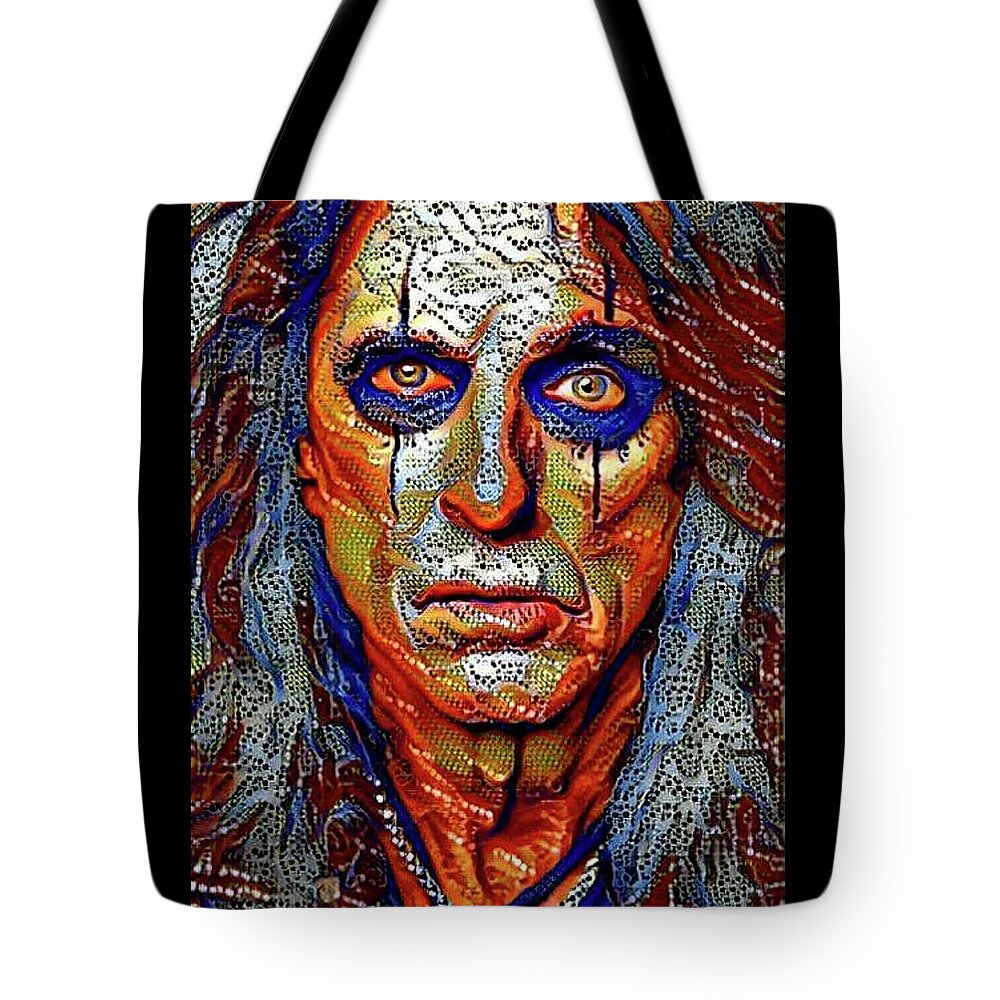 Cooper Tote Bag featuring the digital art Cooper by Fred Larucci