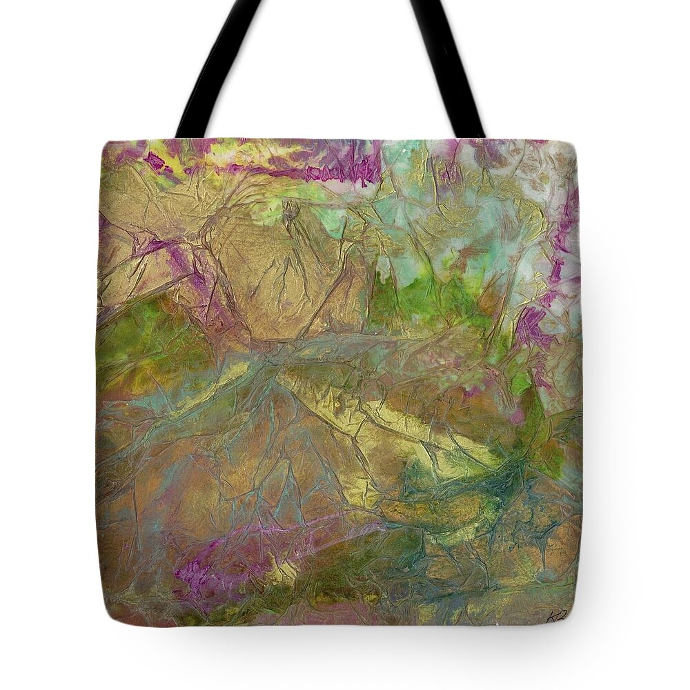 Mixed Media Tote Bag featuring the painting Copper Mountain by Katy Bishop