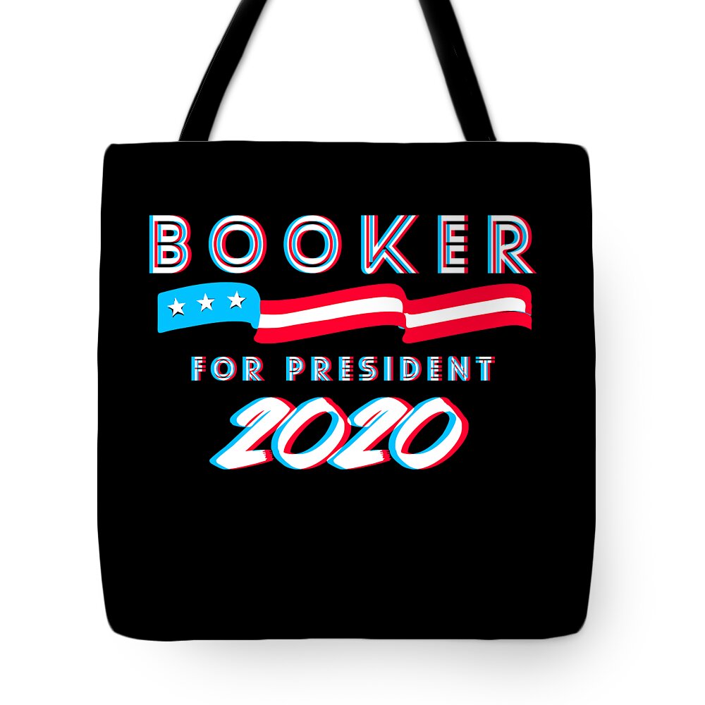 Election Tote Bag featuring the digital art Corey Booker For President 2020 by Flippin Sweet Gear
