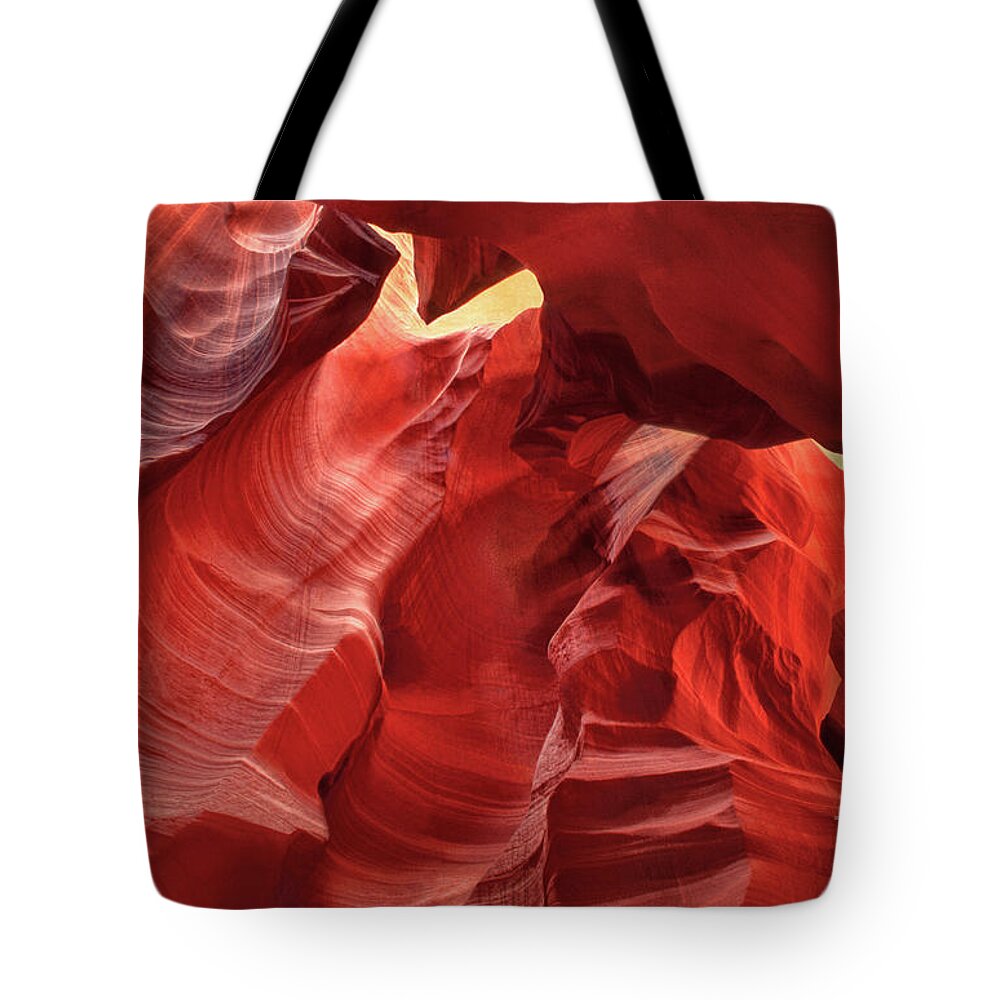 Dave Welling Tote Bag featuring the photograph Corkscrew Or Upper Antelope Slot Canyon Arizon by Dave Welling