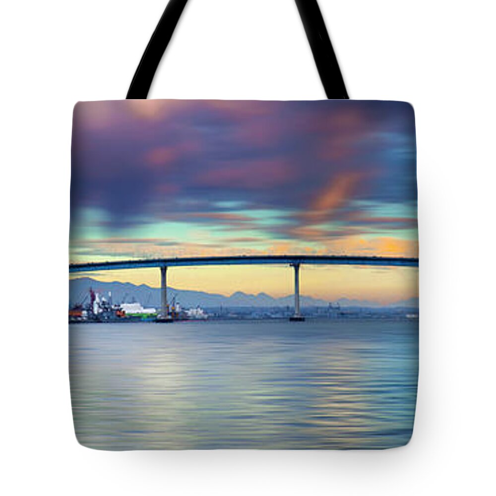 Coranado Bridge Tote Bag featuring the photograph Coronado Pastels by Sean Davey