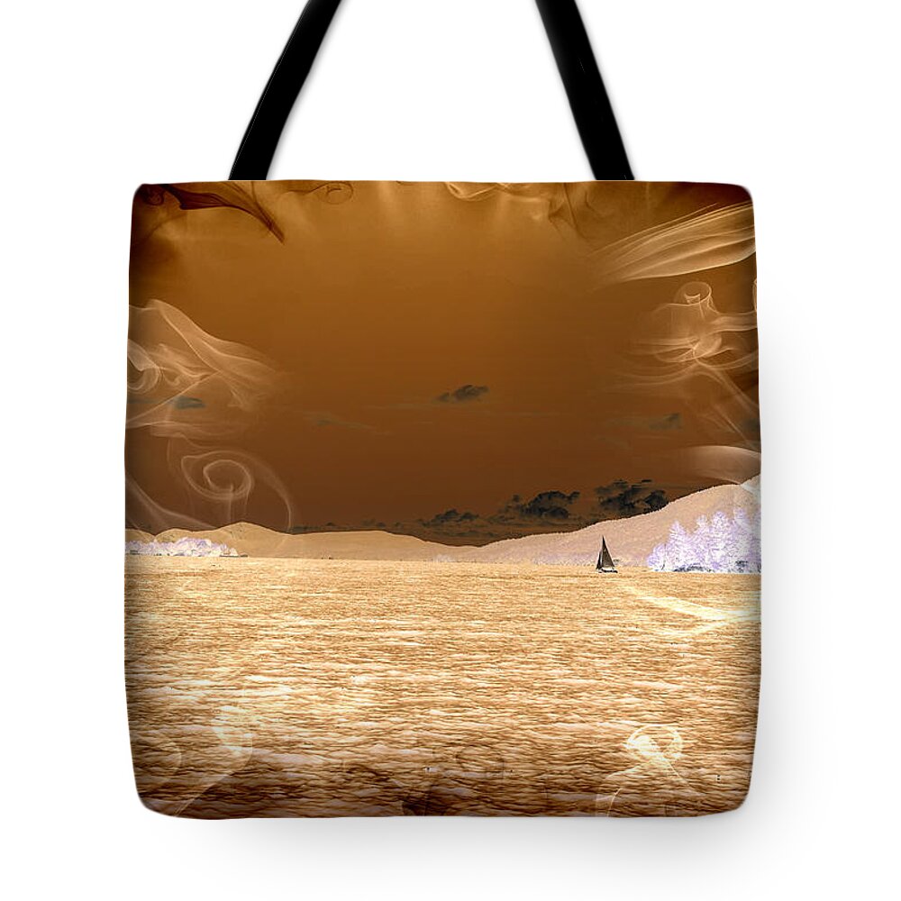 Cosmic Tote Bag featuring the photograph Cosmic Sailboat by Russ Considine