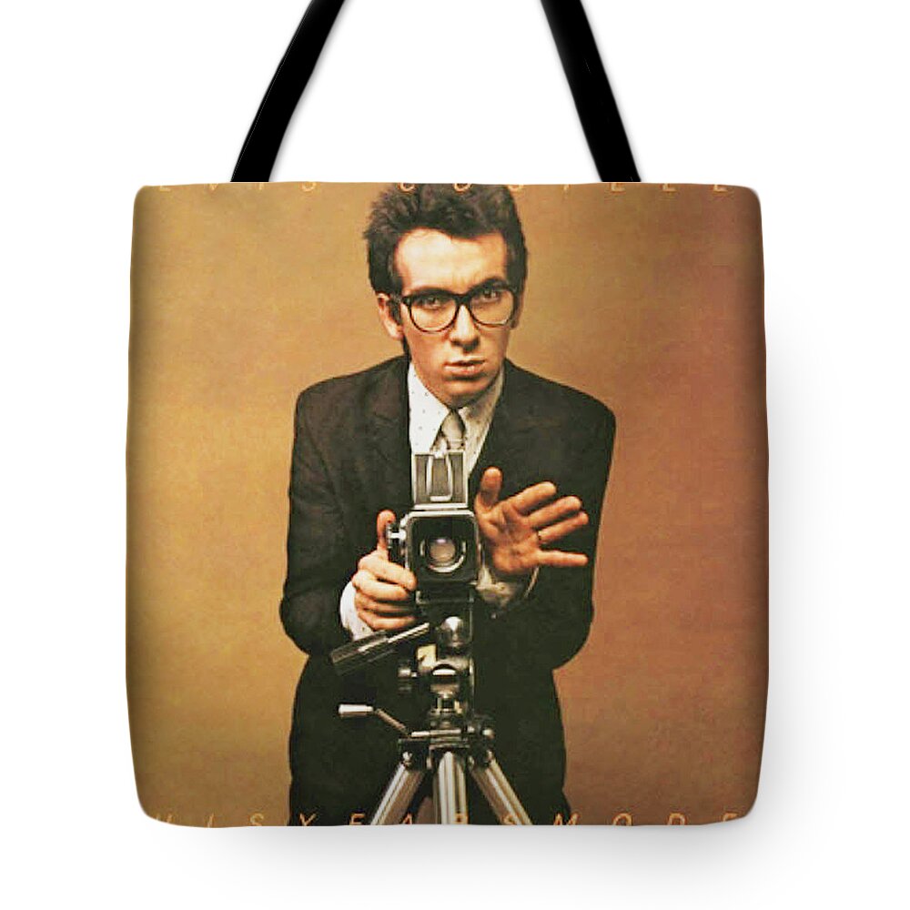  Elvis Costello Tote Bag featuring the photograph COSTELLO This Years Model by Imagery-at- Work