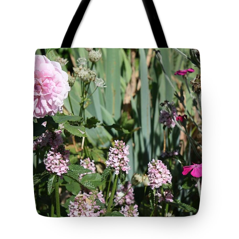 Cottage Garden Tote Bag featuring the photograph Cottage Garden by Vicki Cridland