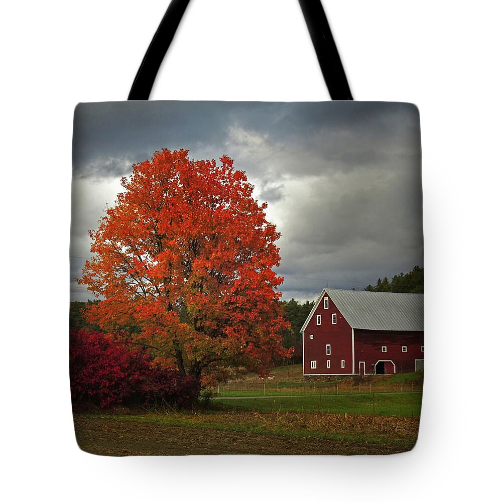 Farm Tote Bag featuring the photograph Cottonstone Farm in Orford New Hampshire by Nancy Griswold