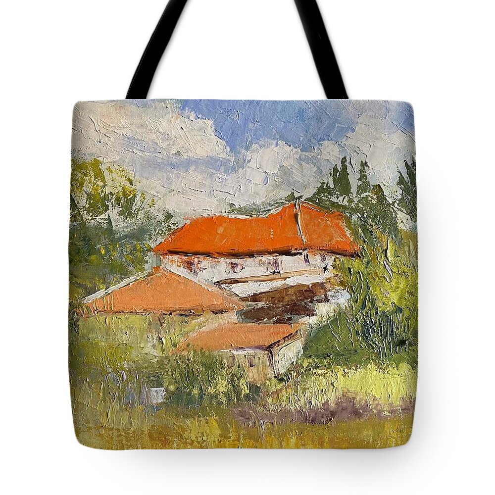 Country Tote Bag featuring the painting Country House Laguna by Suzanne Giuriati Cerny