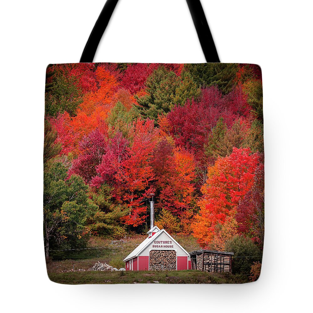 Fall Tote Bag featuring the photograph Coutures Sugar House Fall by Tim Kirchoff