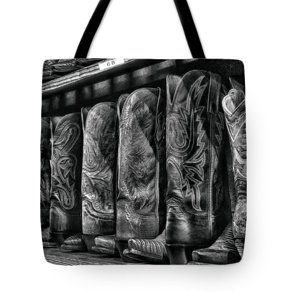 Cowboy Boots Tote Bag featuring the photograph Cowboy Boots by Jim Signorelli