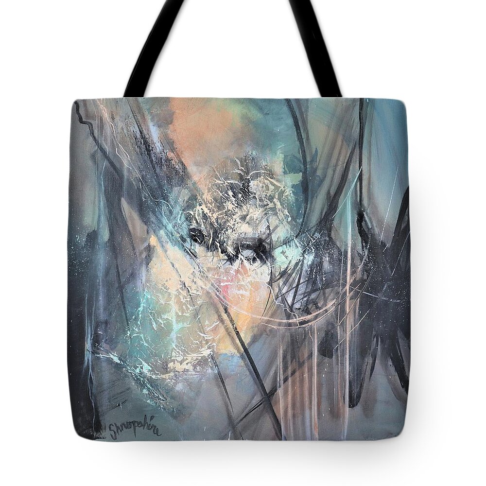 Cradle Of Life Tote Bag featuring the painting Cradle of Life by Tom Shropshire
