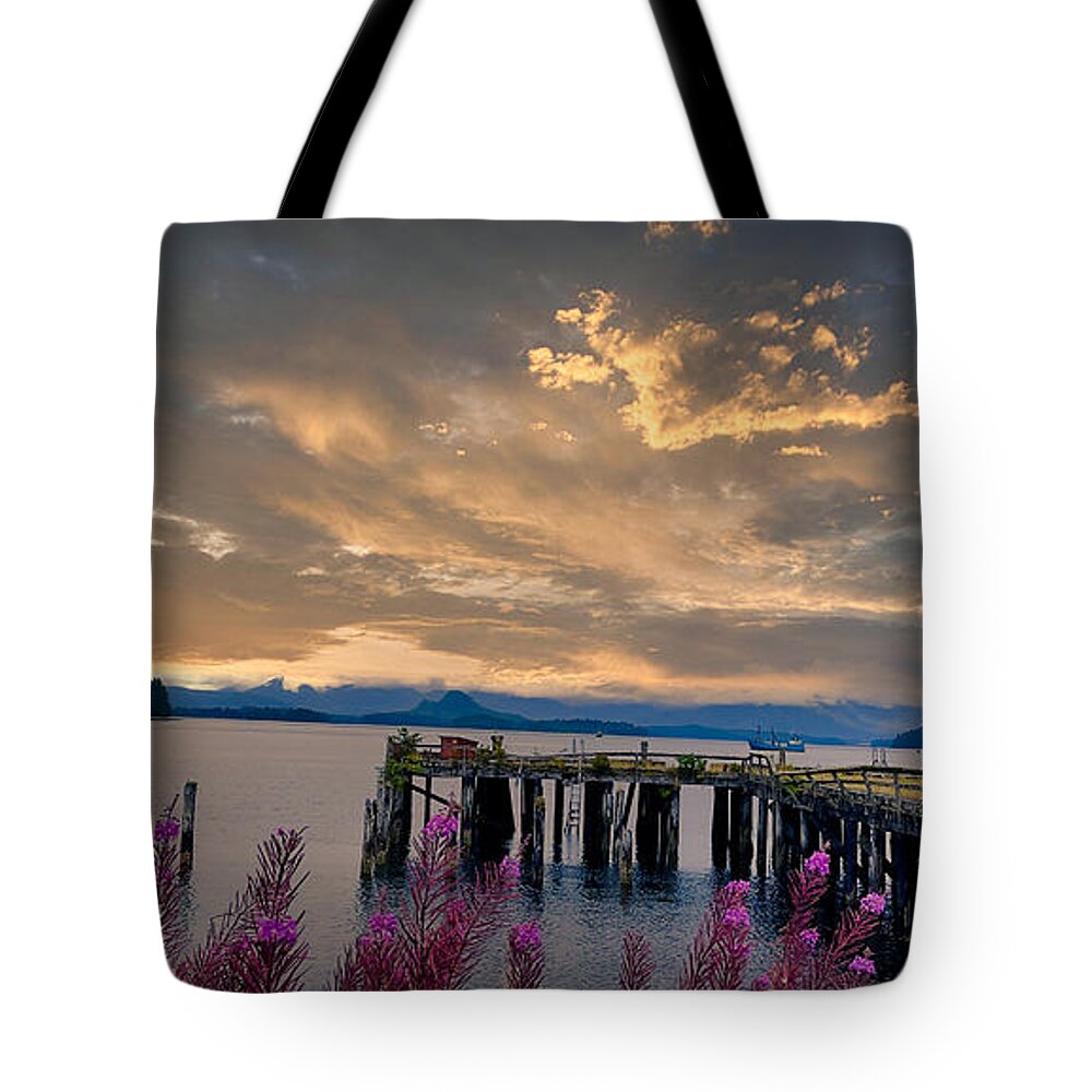 Alaska Tote Bag featuring the photograph Craig Cannery Sunset by Bradley Morris