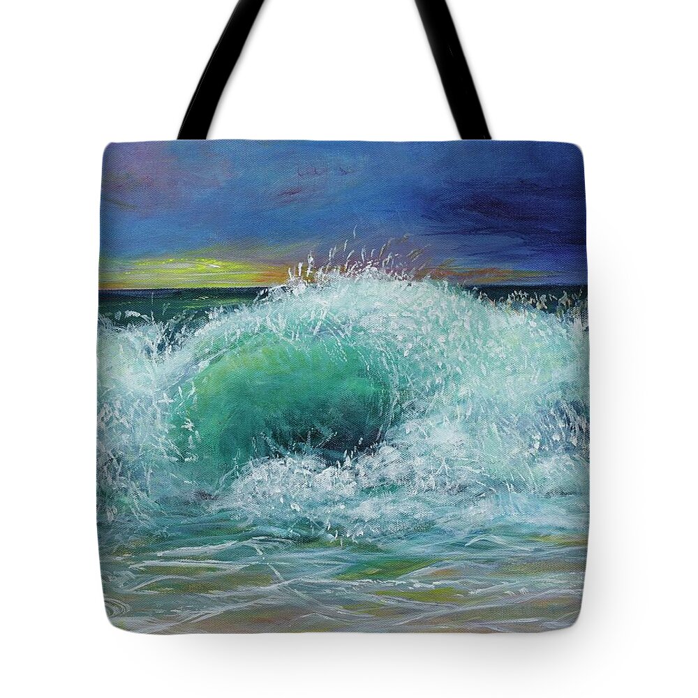 Top Seller Tote Bag featuring the painting Crashing Wave by Dorsey Northrup