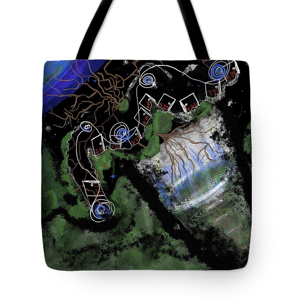 Roots Tote Bag featuring the digital art Creating Roots by Amber Lasche
