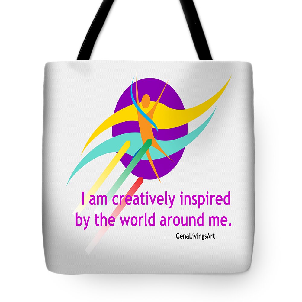  Tote Bag featuring the digital art Creatively Inspired Notebook by Gena Livings
