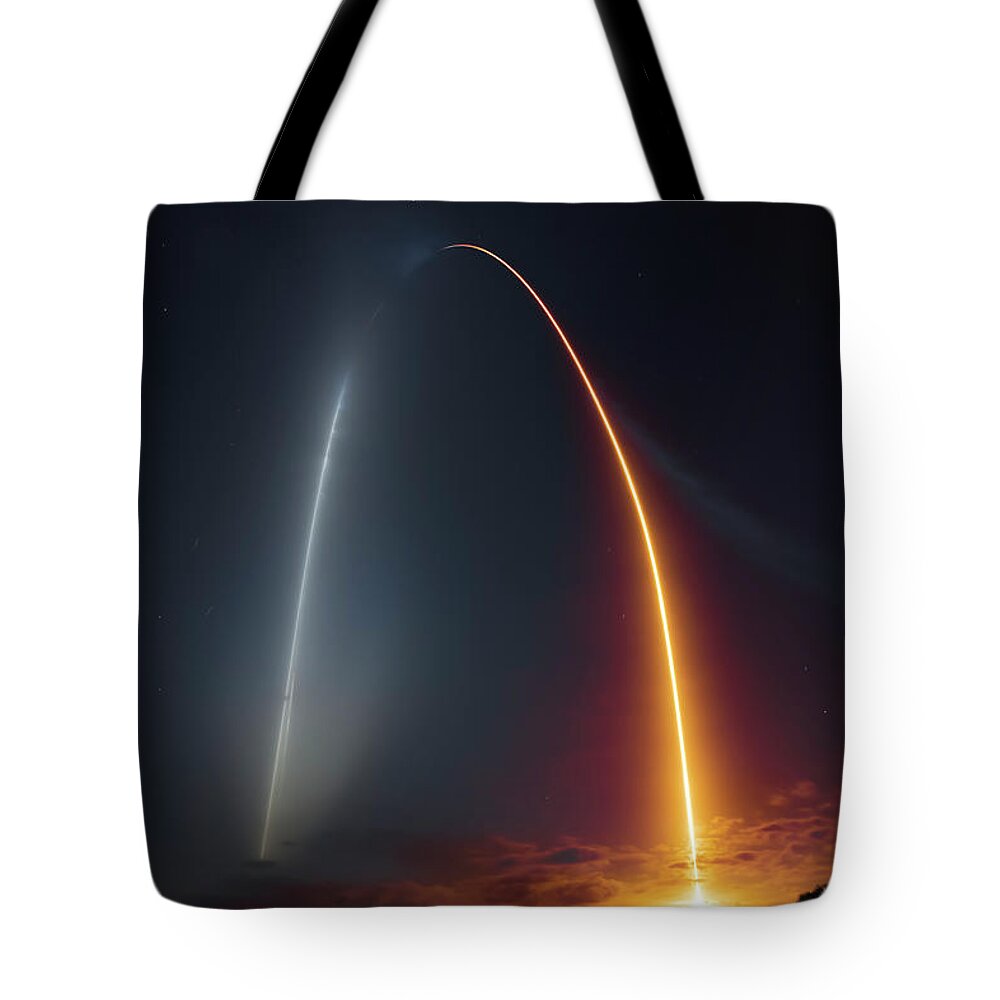 Eos_r Tote Bag featuring the photograph Crew 2 Headed for ISS by Gordon Elwell