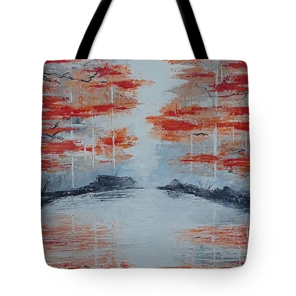 Autumn Tote Bag featuring the painting Crisp Autumn by April Reilly