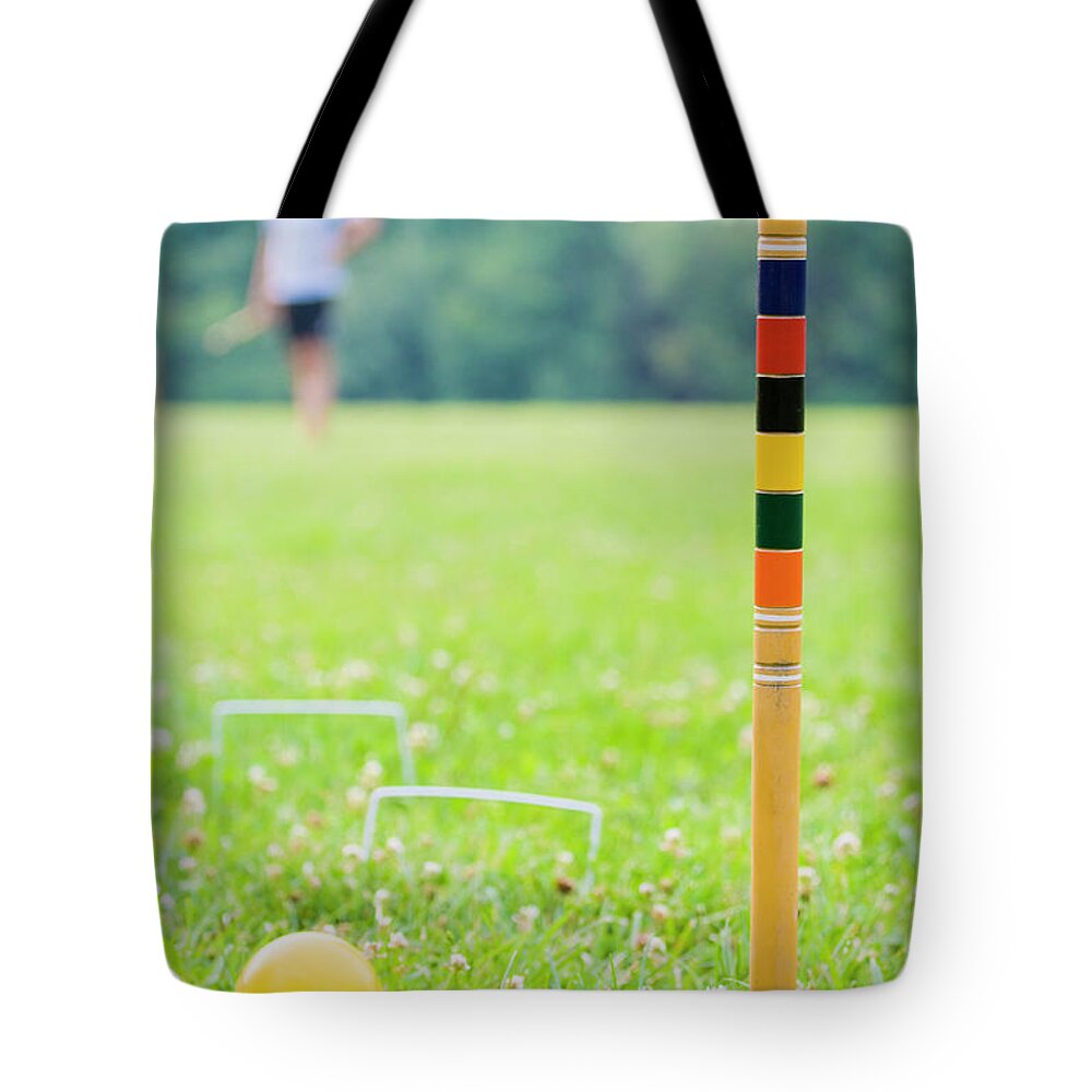 Croquet Tote Bag featuring the photograph Croquet by Alexey Stiop