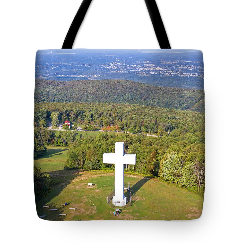 Cross Tote Bag featuring the photograph Cross of Christ by Jim West