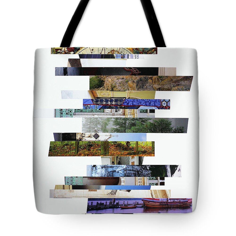 Collage Tote Bag featuring the photograph Crosscut#115v by Robert Glover