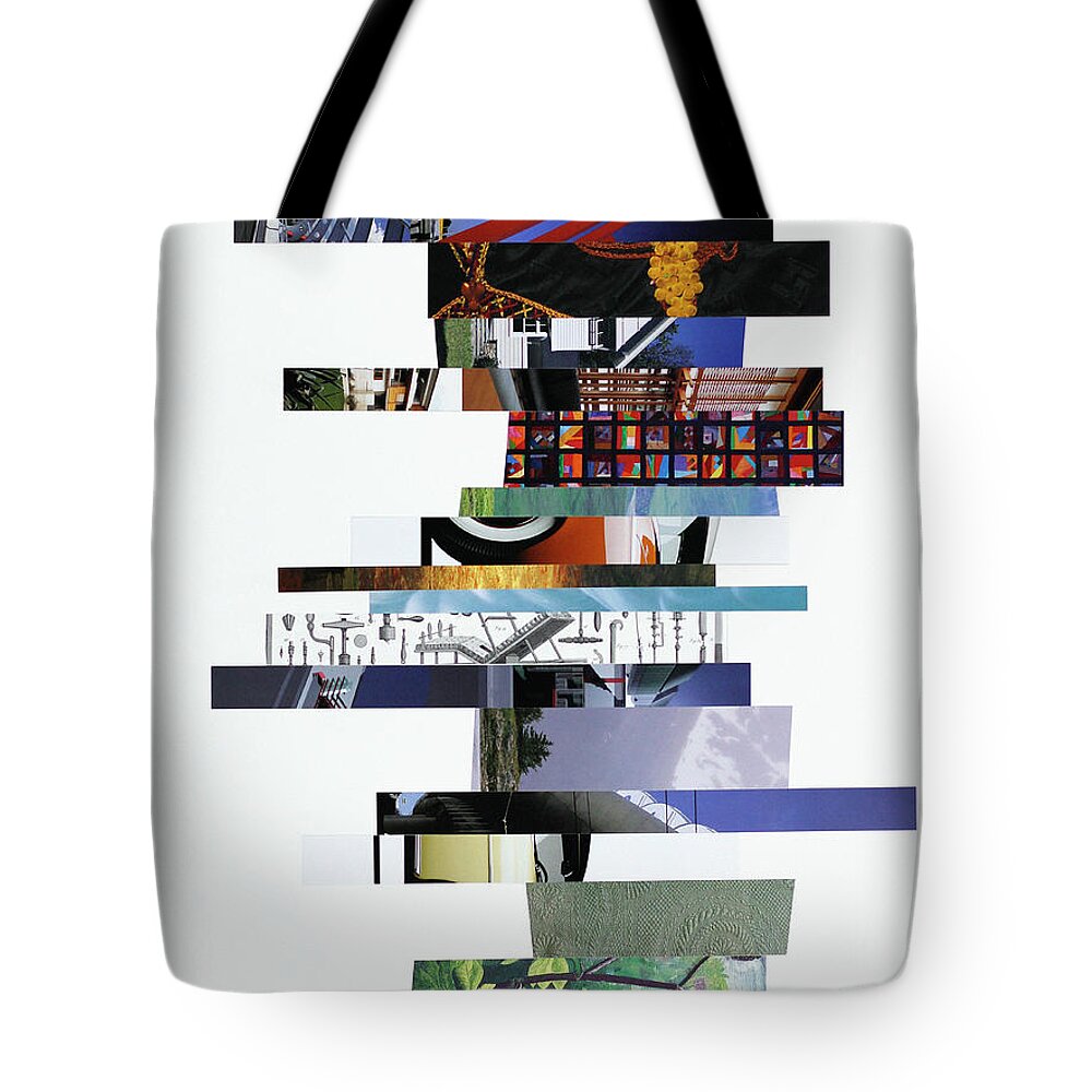 Collage Tote Bag featuring the photograph Crosscut#122v by Robert Glover