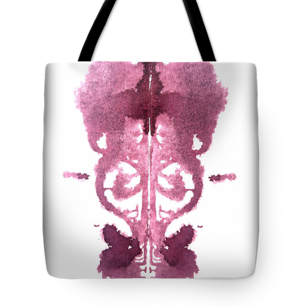 Ink Blot Tote Bag featuring the painting Crown Chakra by Stephenie Zagorski