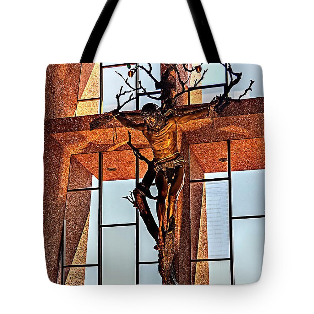 Sedona Tote Bag featuring the photograph Crucifix by Al Judge