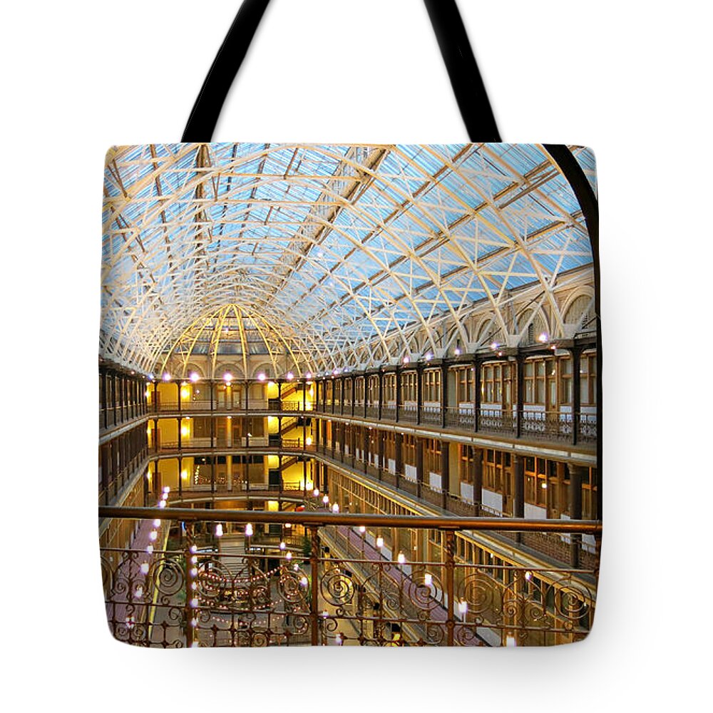 Cleveland Tote Bag featuring the photograph Crystal Palace by Katie Dobies