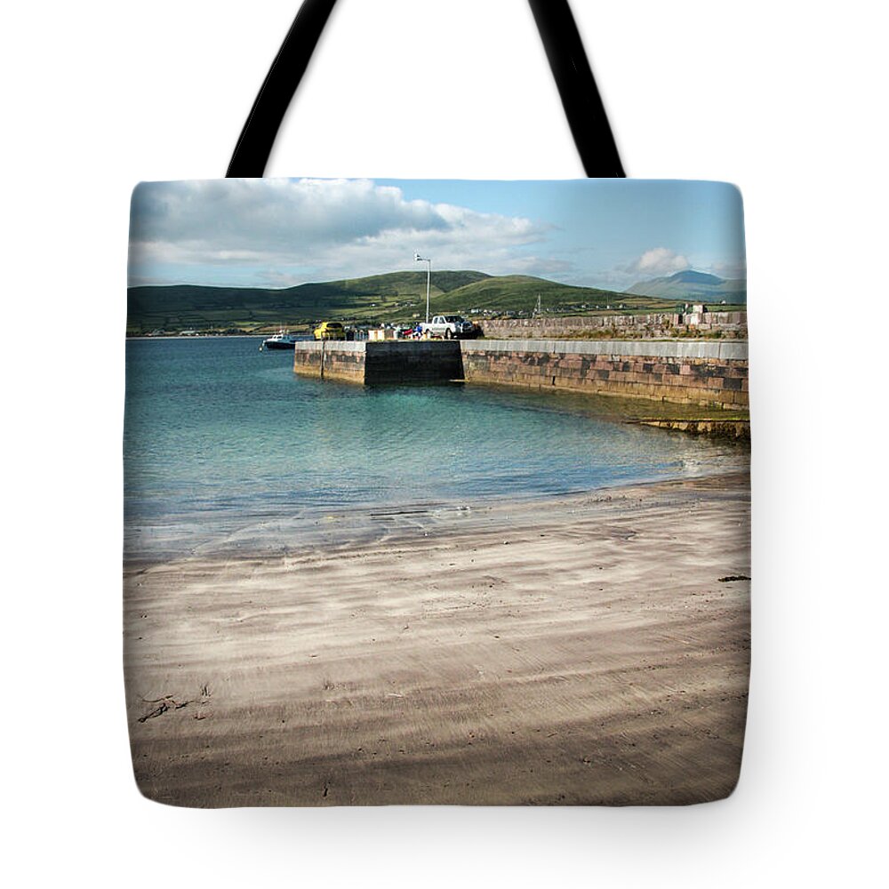 Cuan Pier Tote Bag featuring the photograph Cuan Pier and Slipway by Mark Callanan
