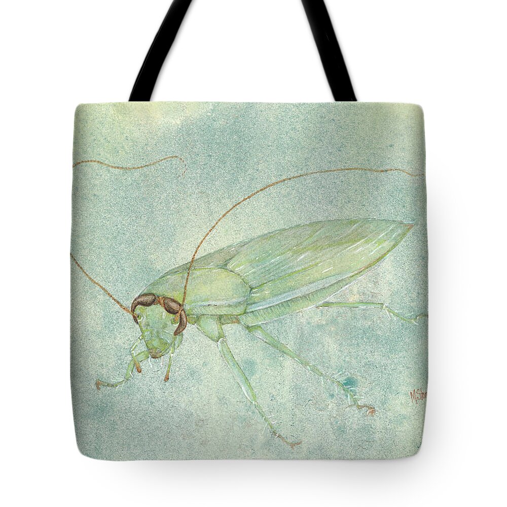 Insect Tote Bag featuring the painting Cuban Green Banana Cockroach by Marie Stone-van Vuuren