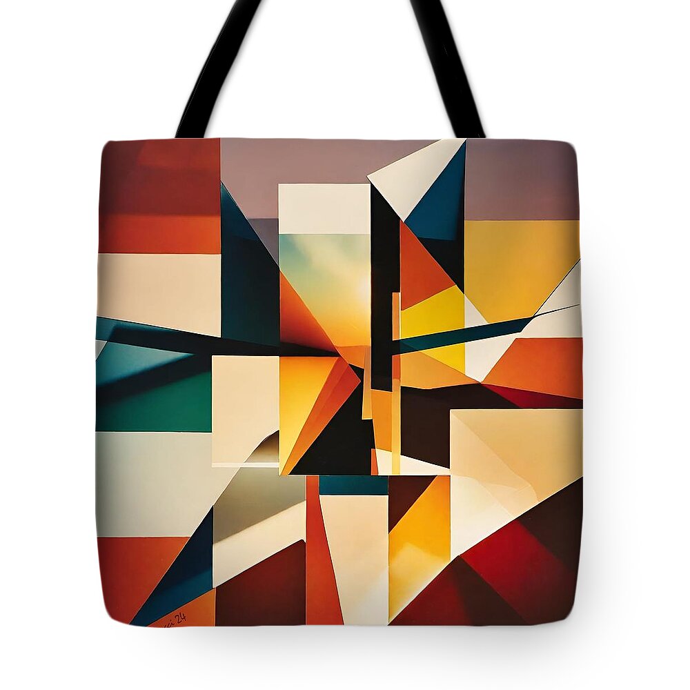 Art Tote Bag featuring the digital art Cube - No.11 by Fred Larucci