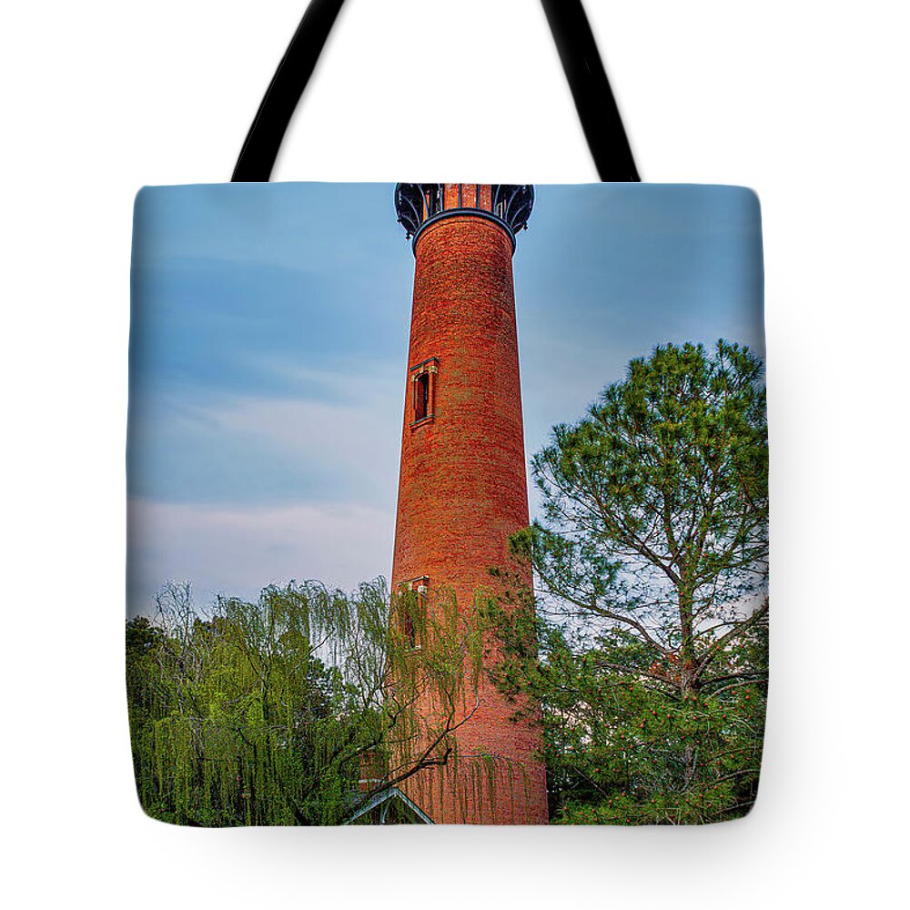 Architecture Tote Bag featuring the photograph Currituck Beach Lighthouse by Nick Zelinsky Jr