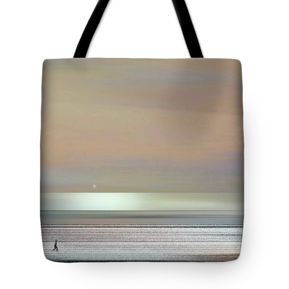 Coastal North Carolina Tote Bag featuring the digital art CURRITUCK BEACH NC- Fly Over by Zsanan Studio