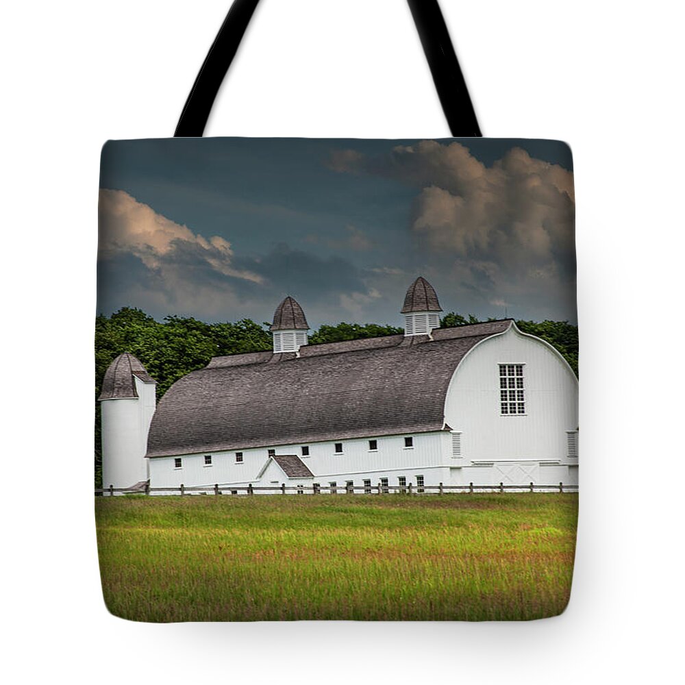 Farm Tote Bag featuring the photograph D. H. Day Barn by Sleeping Bear Dunes National Park by Randall Nyhof