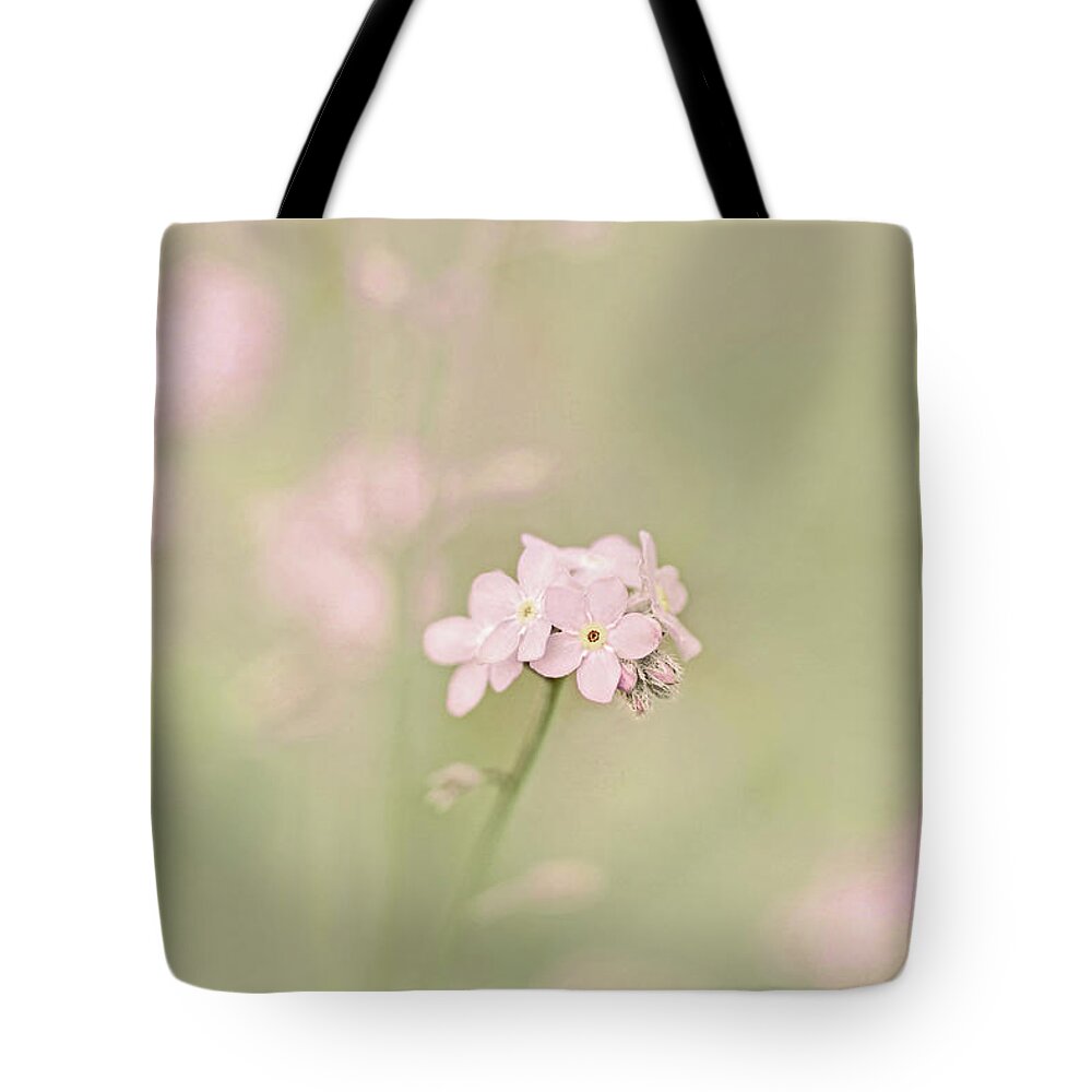 Flower Tote Bag featuring the photograph Dainty Pink Flowers by Jennie Marie Schell