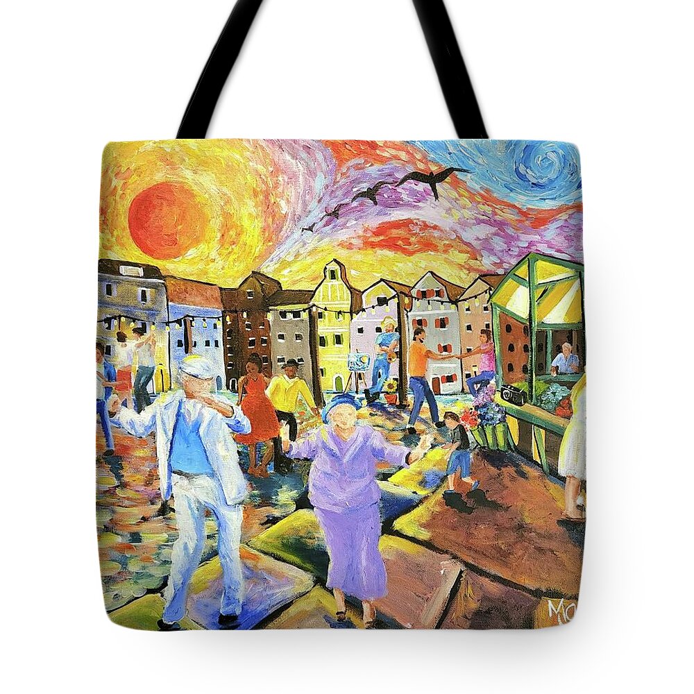 Dance Tote Bag featuring the painting Dance by Mindy Gibbs