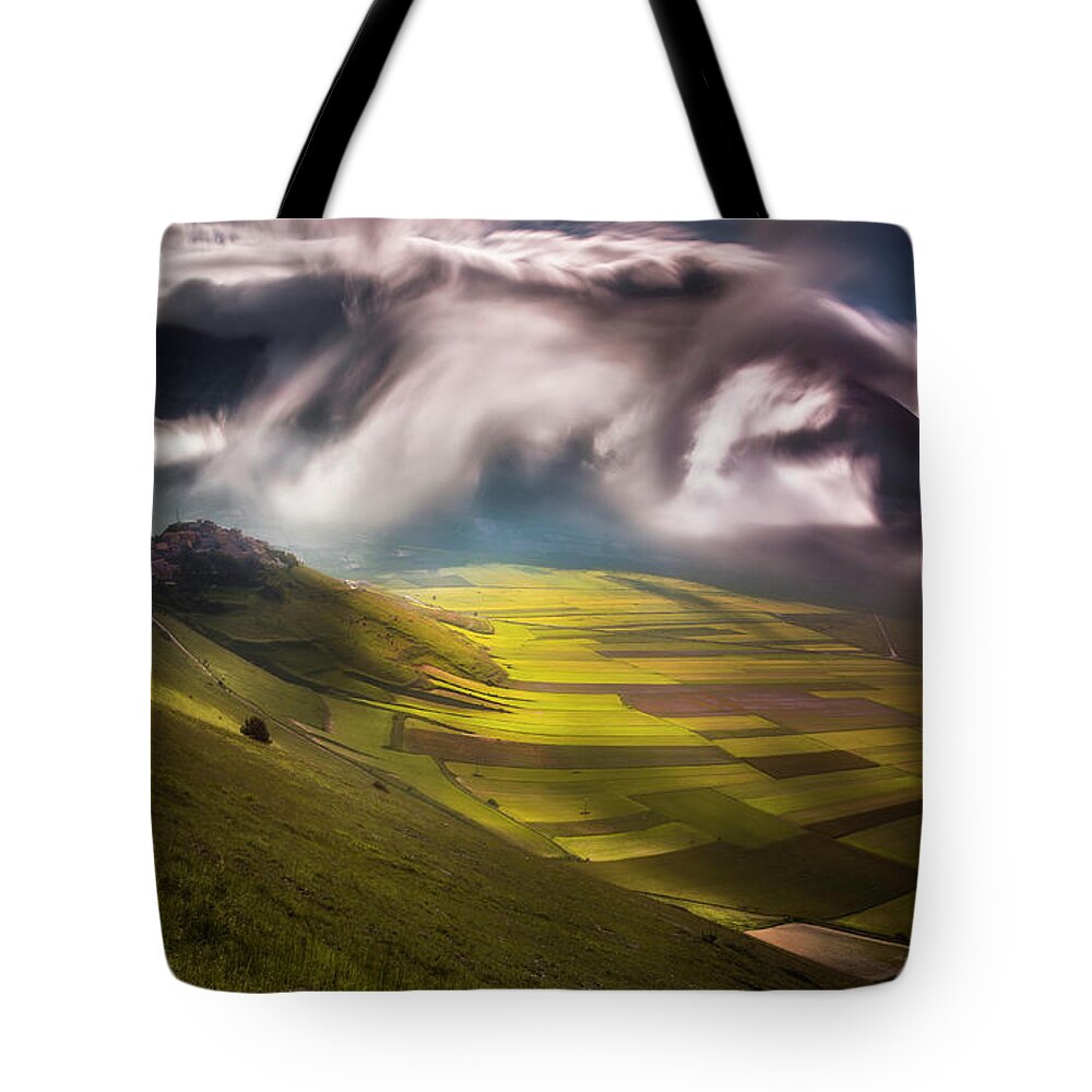 Clouds Tote Bag featuring the photograph Dance of clouds by Piotr Skrzypiec