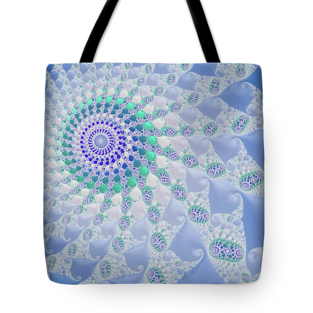 Abstract Tote Bag featuring the digital art Dance of the Elephants by Manpreet Sokhi